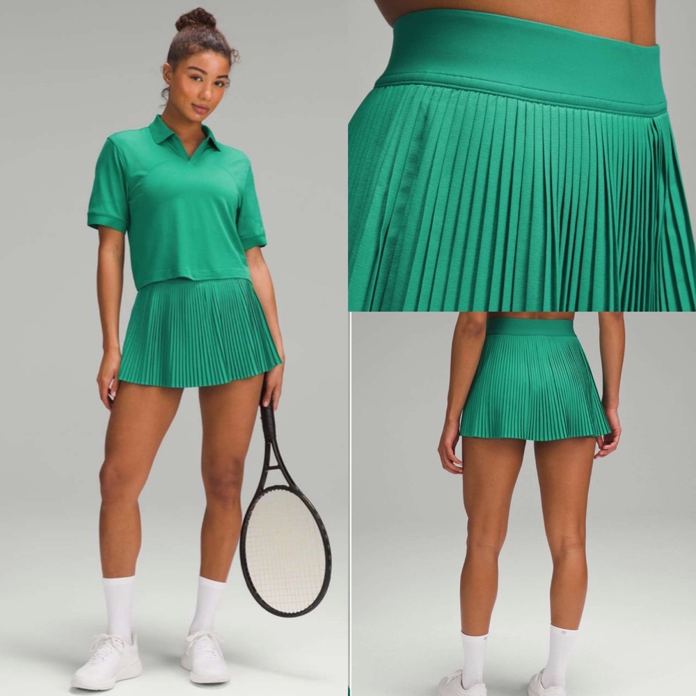 Lululemon Varsity High Rise Pleated Tenis Skirt
Cascadian Green - EUC!